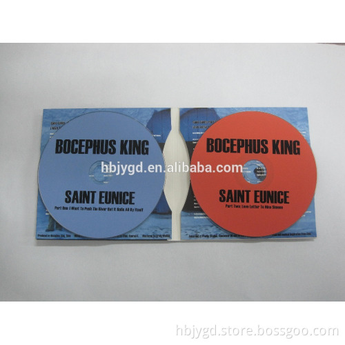 Double CDs replication and printing with double pockets paper sleeve, jacket package